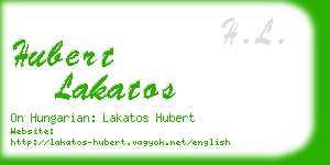 hubert lakatos business card